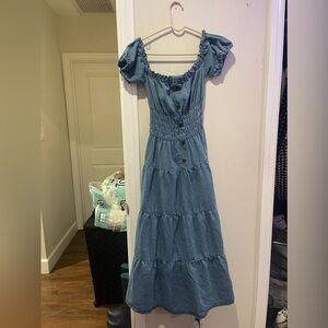 Off the shoulders smocked dress